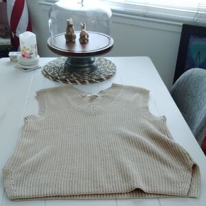 EUC - H&M Beige Knit Sleeveless Sweater Vest